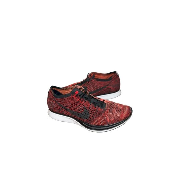Nike Men’s Flyknit Racer - Red and Black size 10.5 main image 4